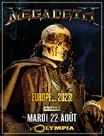 Réservez les meilleures places pour Megadeth - L'olympia - Le 22 août 2023
